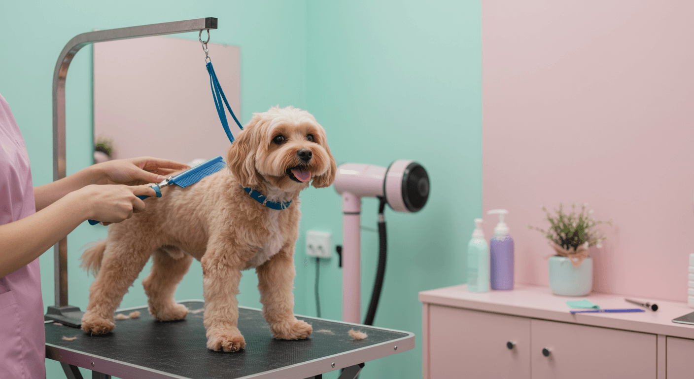 Fluffy white Pomeranian looking fabulous